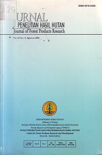 Jurnal Penelitian Hasil Hutan Volume 24 Nomor 4 Agustus 2006