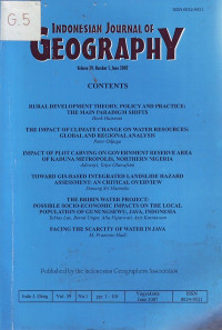 Indonesian Journal of Geography Volume 39 Nomor 1 Juni 2007