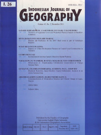 Indonesian Journal of Geography Volume 43 Nomor 2 Desember 2011