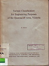 Terrain Classification for Engineering Purposes of the Queenscliff Area, Victoria