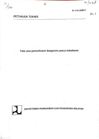 Pedoman Pt T-01-2000-C: Tata Cara Pemeriksaan Bangunan Pasca Kebakaran