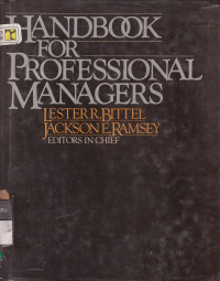 Handbook for professional managers