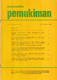 Jurnal Penelitian Permukiman Volume 15 Nomor 4 1999