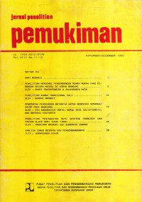 Jurnal Penelitian Permukiman Volume 8 Nomor 11-12 September-Desember 1992