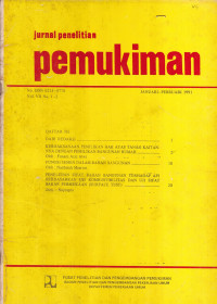 Jurnal Penelitian Permukiman Volume 7 Nomor 1-2 Januari-Pebruari 1991