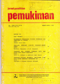 Jurnal Penelitian Permukiman Volume 7 Nomor 3-4 Maret-April 1991