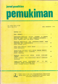 Jurnal Penelitian Permukiman Volume 10 Nomor 7-8 Juli-Agustus 1994