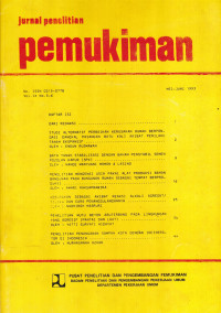 Jurnal Penelitian Permukiman Volume 9 Nomor 3-4 Mei-Juni 1993