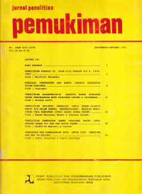 Jurnal Penelitian Permukiman Volume 9 Nomor 9-10 September-Oktober 1993