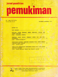 Jurnal Penelitian Permukiman Volume 9 Nomor 11-12 Nopember-Desember 1993