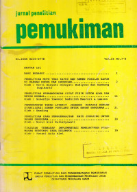 Jurnal Penelitian Permukiman Volume 11 Nomor 7-8 1995