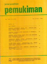 Jurnal Penelitian Permukiman Volume 14 Nomor 3 1998