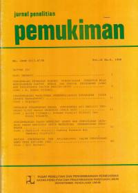 Jurnal Penelitian Permukiman Volume 14 Nomor 4 1998