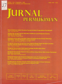 Jurnal Permukiman Volume 3 Nomor 3 September 2008