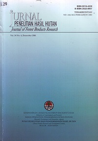 Jurnal Penelitian Hasil Hutan Volume 34 Nomor 4 Desember 2016