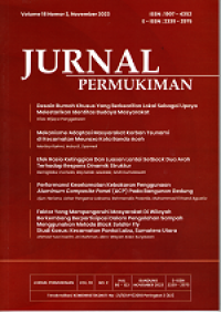 Jurnal Permukiman Volume 18 Nomor 2, November 2023