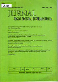 Jurnal Sosial Ekonomi Pekerjaan Umum Volume 4 Nomor 3 November 2012