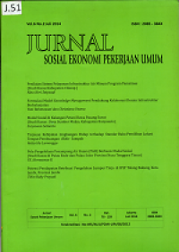 Jurnal Sosial Ekonomi Pekerjaan Umum Volume 6 Nomor 2 Juli 2014