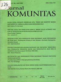 Jurnal KOMUNITAS Volume 4 Nomor 1 April 2008