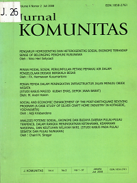 Jurnal KOMUNITAS Volume 4 Nomor 2 Juli 2008