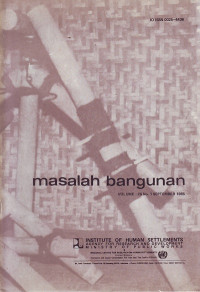 Masalah Bangunan Volume 26 Nomor 1 September 1985