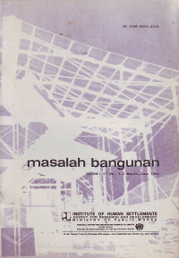 Masalah Bangunan Volume 27 Nomor 1-2 March-June 1986