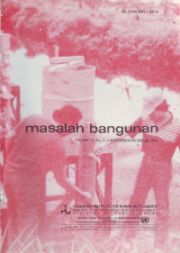 Masalah Bangunan Volume 31 Nomor 3-4 September-Desember 1990