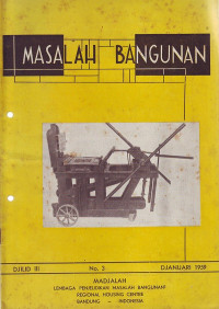 Masalah Bangunan Volume 3 Nomor 3 Januari 1959