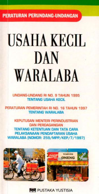 Peraturan Perundang-Undangan Usaha Kecil dan Waralaba