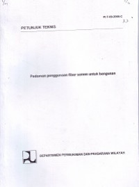 Petunjuk Teknis Pt T-09-2000-C: Pedoman Penggunaan Fiber Semen untuk Bangunan