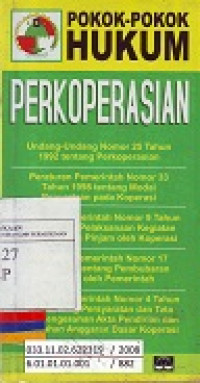 Pokok-Pokok Hukum Perkoperasian