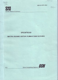 SNI 03-1979-1990: Spesifikasi Matra Ruang untuk Rumah dan Gedung