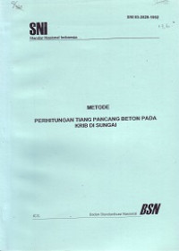 SNI 03-2829-1992: Metode Perhitungan Tiang Pancang Beton pada Krib di Sungai