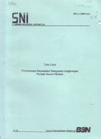 SNI 03-2846-1992: Tata Cara Perencanaan Kepadatan Bangunan Lingkungan Rumah Susun Hunian