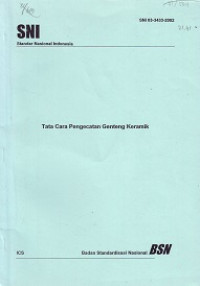 SNI 03-3433-2002: Tata Cara Pengecatan Genteng Keramik