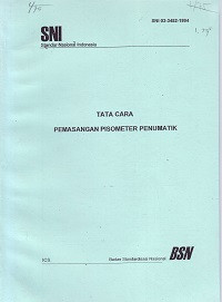 SNI 03-3452-1994: Tata Cara Pemasangan Pisometer Penumatik