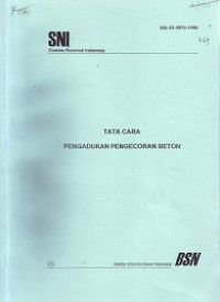 SNI 03-3976-1995: Tata Cara Pengadukan Pengecoran Beton