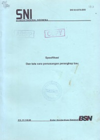 SNI 03-6379-2000: Spesifikasi dan Tata Cara Pemasangan Perangkap Baru