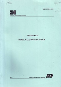 SNI 03-6384-2002: Spesifikasi Panel atau Papan Gypsum