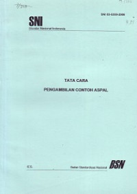 SNI 03-6399-2000: Tata Cara Pengambilan Contoh Aspal