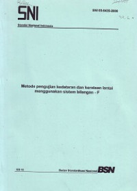 SNI 03-6435-2000: Metode Pengujian Kedataran dan Kerataan Lantai Menggunakan Sistem Bilangan - F