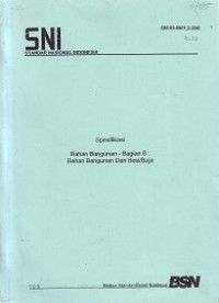 SNI 03-6861.2-2002: Spesifikasi Bahan Bangunan - Bagian B: Bahan Bangunan dari Besi/Baja