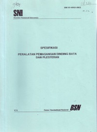 SNI 03-6862-2002: Spesifikasi Peralatan Pemasangan Dinding Bata dan Plesteran