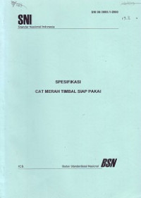 SNI 06-3685.1-2000: Spesifikasi Cat Merah Timbal Siap Pakai