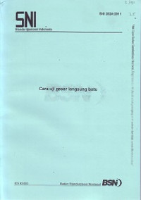 SNI 2824:2011: Cara Uji Geser Langsung Batu