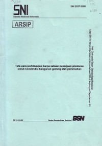 SNI 2837:2008: Tata Cara Perhitungan Harga Satuan Pekerjaan Plesteran untuk Konstruksi Bangunan Gedung dan Perumahan
