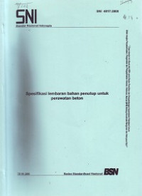 SNI 4817:2008: Spesifikasi Lembaran Bahan Penutup untuk Perawatan Beton