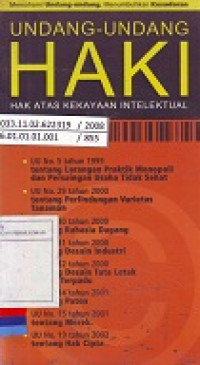 Undang-Undang Haki: Hak Atas Kekayaan Intelektual