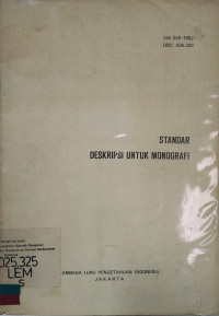 Standar Deskripsi Untuk Monografi