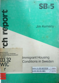 Immigrant Housing Conditions in Sweden: An Analysis of Unpublished 1980 Census Data